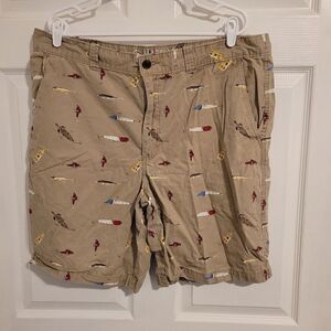 Magellan outdoors lure fishing theme shorts